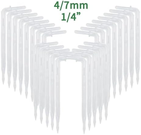 Garden Supplies 50X Transparent Bend Arrow 1/4'' 4/7mm Hose Dripper Drip Emitter Water Saving Sprinkler Garden Micro Irrigation Nozzle(W-50PCS) - Image 3