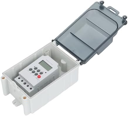 GOWENIC Rain Proof Pool Pump Timer, Programmable Resin Shell Outdoor Timer Switch with Password Lock for SPA Motor Heater Filter Irrigation Systems - Image 5