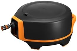 Fiskars Waterwheel XL, All-Inclusive Watering Kit, 25 m Total Reach, Automatic Retracting, Garden Hose in Universal Size (Diameter 13 mm), Universal Tap Connector, Black/Orange, X-Series, 1067549 by Unknown