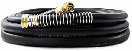 5/8" Garden Hose 20ft, -40℉ To 190℉ Hot/Cold Rubber hose, Black by BLENDLITETools