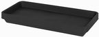 VUWEZ 4 Pack of Plastic Plant Tray Saucer Rectangular 16 inch, Plant Trays Saucers for Indoors Outdoor, Plant Water Drip Tray for Flower Pot Planter, Windowsill Plant Tray (7.0 X 16.1'', Black) by VUWEZ