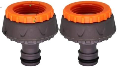 2PCS Garden Hose Quick Connectors Orange Rubber Plastic Coupling Adaptor Irrigation Car Washing Joints 1/4'' 3/8'' 1/2'' 3/4''(Fx2pcs) by Unknown