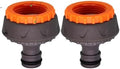 2PCS Garden Hose Quick Connectors Orange Rubber Plastic Coupling Adaptor Irrigation Car Washing Joints 1/4'' 3/8'' 1/2'' 3/4''(Fx2pcs) by Unknown