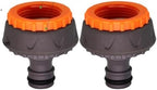 2PCS Garden Hose Quick Connectors Orange Rubber Plastic Coupling Adaptor Irrigation Car Washing Joints 1/4'' 3/8'' 1/2'' 3/4''(Fx2pcs) by Unknown