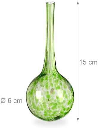 Relaxdays Set of 4 Glass Watering Globes, H x D: 15 x 6 cm, Watering Balls for Plants, Watering Aid Holiday, Colourful - Image 4