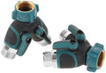 2pcs 2 Way Garden Hose Splitter Y-shape Metal 3/4" Connector Alloy Comfortable Rubberized Grip Farm Watering by Unknown