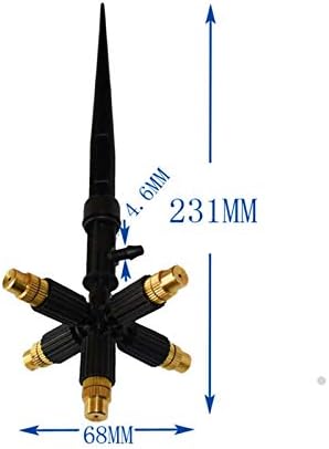 Garden Brass Misting Nozzle Water Sprayer Irrigation Atomizing Barbed 5Pcs - Image 2