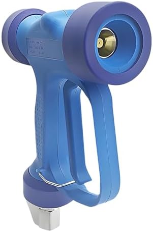 Soft Wash Gun, 350 PSI Blue High Flow Garden Water Gun with 1/2 in Inlet, Brass and Stainless Steel Body, 360° Rotating Adjustable Nozzle, Heavy Duty Sprayer for Car Wash, Siding, Irrigation by Unknown