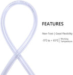 DERNORD PVC Tubing 7/16"ID X 9/16"OD Flexible Clear Vinyl Hose 50 Feet for Food Grade - Image 3