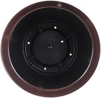 Garden Elements Indoor/Outdoor Glazed Brushed Happy Plastic Planter, Large, Dark Brown, 15" - Image 3