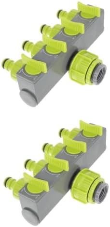 Sosoport 2pcs Garden Hose Adapter Connector Way Hose Splitter Faucet Manifold for by Sosoport