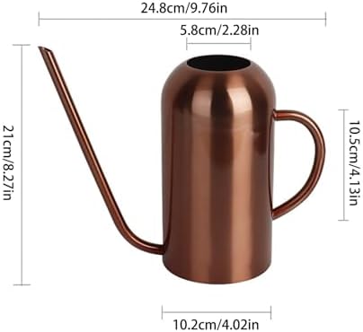 0.23 Gallon Plant Watering Can, Metal Decorative Modern Indoor Watering Cans for House Plants with Long Spout and Handle,Rustproof Stainless Steel Durable Water Can for Plants for Outdoor Garden - Image 2