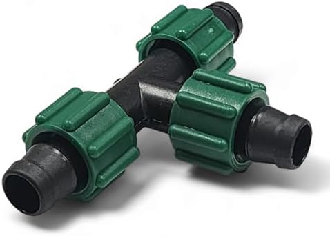 10-Pack - USA MADE - PREMIUM Drip Tape Irrigation Tubing 3 Way Tee (5/8" or .625" - .645") Universal Perma-Loc Connector Barbed Locking Fitting - Fits All Brands 16mm Drip Tape AG Tubing - Image 2
