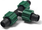 10-Pack - USA MADE - PREMIUM Drip Tape Irrigation Tubing 3 Way Tee (5/8" or .625" - .645") Universal Perma-Loc Connector Barbed Locking Fitting - Fits All Brands 16mm Drip Tape AG Tubing - Image 2