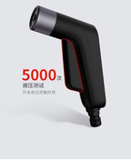 Telescopic garden hose with nozzle, 3x expandable flexible hose, for car washing, yard cleaning, and gardening (black, Water gun + 10M hose) - Image 5