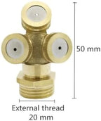 1PC 1/2" Misting Nozzle Brass Atomizing Spray Fitting Nebulizer Hose Connector Adjustable Garden Irrigation - Image 2