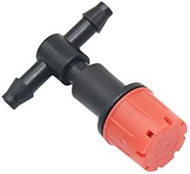 Hose Fittings Adjustable Dripper with 6mm Hole, 1/4 Inch Three-Way Threaded Connector with Barb, Micro Drip Irrigation, 200 Anti-Clogging Drippers (Color : A) - Image 6