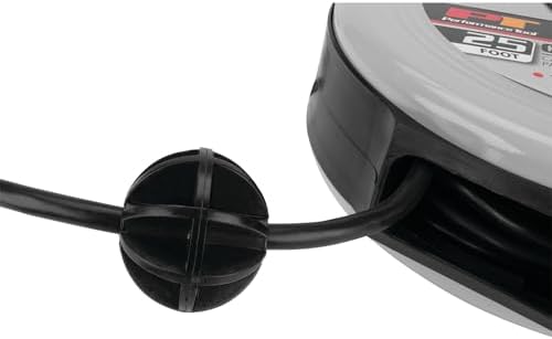 Performance Tool W2272 Retractable Cord Reel for Outlet Extension in Workshops and Home, Black/Gray, 25 feet - Image 4