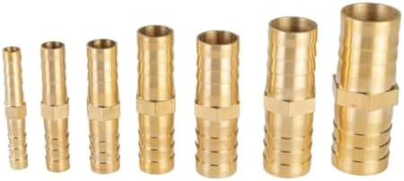 Brass Hose Barb Fitting 4-25mm Straight Elbow Y Tee Cross Bulkhead 2/3/4 Way Splitter For Garden Home Water Pipe(Tee 3 Ways,19mm) - Image 3