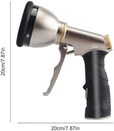 Heavy Duty Metal Hose Nozzle 9 Adjustable Modes High Pressure Water Sprayer Slip Lawn Water Machine - Image 2