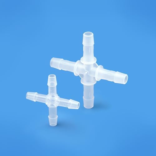 10pcs 1/2" Barbed Cross Connectors Fittings, Polypropylene, Autoclavable - Image 4