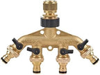 3/4 Inch 2/4-Way Brass Garden Hose Splitter Garden Tap Y-Type Watering Connector Distributor for Outdoor Faucet (Color : P) by Unknown