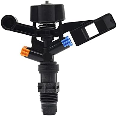 Rotate Rocker Arm Sprinkler 360 Degrees Auto-Rotate Two Holes Water Head Agriculture Tools 1/2" Male Thread 20 Pcs Landscape Gardening (Color : Black) by Unknown