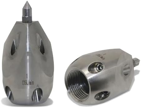Rotating Water Spray 1 Pcs High-Pressure Stainless Steel Puncture Nozzle Cleaning and Dredging Vehicle Specific Universal Rotary Ceramic Nozzl - Image 3