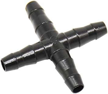 Hose Connector 1/4" Cross Connector 4/7 Hose 4 Way Divider Garden Irrigation Barb Drip Irrigation Fitting 1000 Pcs (Color : Black) - Image 5