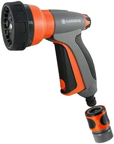 GARDENA 33121 7 in 1 Spray Nozzle Front Trigger, Water Stop by Unknown