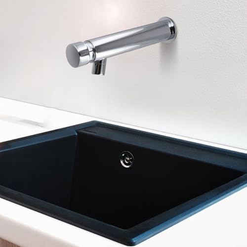Brass Wall-Mounted Self-Closing Basin Faucet Time-Delay Push Tap For Water Conservation Single Cold 1/2 Inch Interface(4.5cm) - Image 5