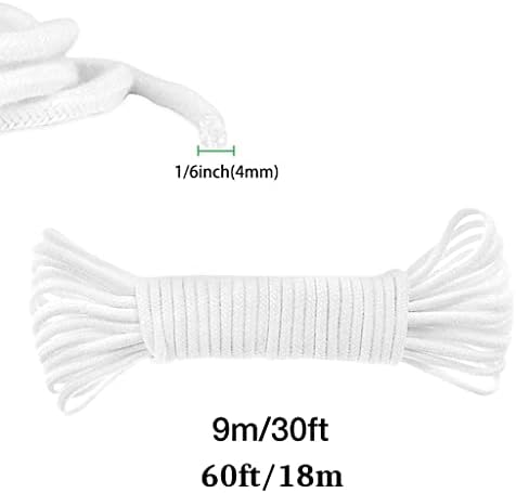 Self Watering Wick Cord, Capillary Wick Cord Vacation Plant Sitter DIY Hydroponic Wicking Self-Watering(60ft/18m) - Image 2