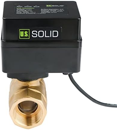 U.S. Solid Motorized Ball Valve- 3/4" Brass Ball Valve with Full Port, 9-36V AC/DC, 2 Wire Auto Return Setup, Normally Open (N/O) - Image 2