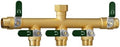 EBH Garden Hose Splitter 5 Way, Heavy Duty Solid Brass Hose Splitter with Shutoff Valves, Water Spigot Splitter With 304 Stainless Steel Handle, Full Flow Outdoor Faucet Splitter, 3/4" GHT Thread by Unknown