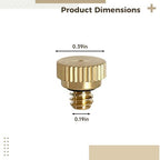 40 Brass Mist Nozzles, 0.0157 Inch Orifice Sprayers, Low-Pressure Cooling System Heads for Outdoor Garden Greenhouse Farm Irrigation, 0.39 Inch Diameter - Image 2