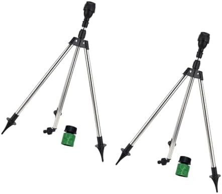 2Pcs Rotating Tripod Sprinkler 360 Degree Automatic Rotating Irrigation Watering Telescoping Tripod Outdoor Plant Watering Sprinkler by Unknown