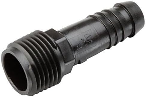 Replacement For Compatible With Rain Bird SWGA050S Plastic Black MPT to Barb Adapter 1/2 Dia. in. (Pack of 36) by Unknown