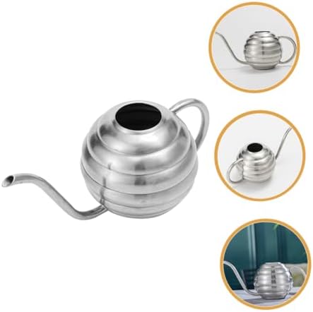 Toyvian Stainless Steel Garden Watering Can for Indoor Outdoor Plants Metal Watering Pot with Large Capacity for Office Home Garden Use Silver - Image 6