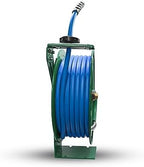 RMX BluSeal Auto Retractable Water Hose Reel with Hot & Cold Water Rubber Garden Hose, Spray Nozzle - Ultra Light, Super Strong with 6' Lead-in Hose (5/8” x 50’ Green) - Image 4