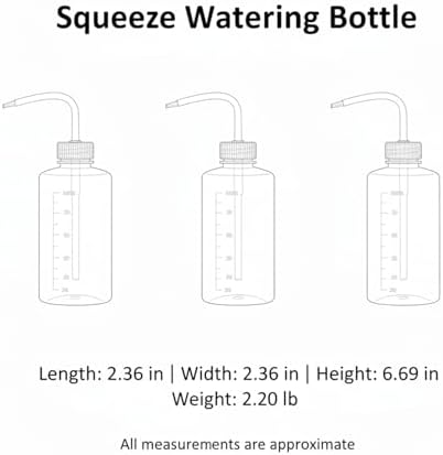 Precision Squeeze Watering Bottle with Narrow Nozzle, Durable POM Plastic for Indoor Plants, White - Image 7
