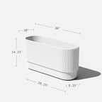 Veradek Demi Series Long Planter - Wide Outdoor Planter - Image 3