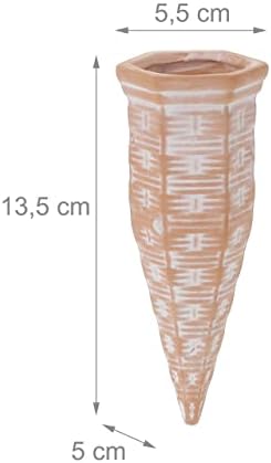 Relaxdays Clay Watering Spikes, Set of 4, Stakes for 1.5 L Plastic Bottes, for Indoor & Outdoor Plants, Terracotta, 100% Ceramic, 13.5 x 5.5 x 5 cm - Image 4