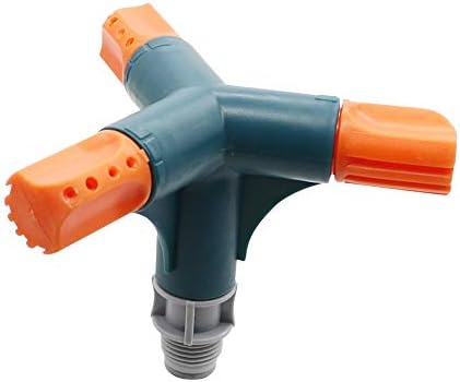 Garden Sprinkler 20 Pcs Plastic Rotary Three-Arm Sprinkler with 1/2" Male Thread Agriculture Lawn Irrigation 360 Degree Rotating Sprinkler Nozzle - Image 7