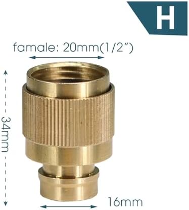 2 pcs Adjustable Brass Nozzle 1/2 3/4 Garden Hose Copper Adapter Quick Water Connector(H) - Image 2