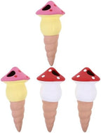 4Pcs Ceramic Self Watering Mushroom Stakes for Plants by CORHAD