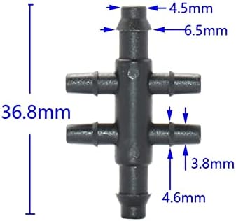 Hose Barb Connectors Tee Cross Reducing Connector Water Splitter For 3/5 4/7 Hose Drip Irrigation System Joints 30Pcs (Color : 4I7 to 3I5mm) - Image 7