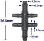 Hose Barb Connectors Tee Cross Reducing Connector Water Splitter For 3/5 4/7 Hose Drip Irrigation System Joints 30Pcs (Color : Cross) - Image 6
