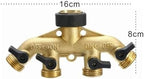 Garden Tap Splitter Brass 2/4 Way Faucet Water Splitter Y Type Garden Hose Splitter Watering Tap Connector Distributor for Outdoor Faucet for Outdoor (2 Way) - Image 5