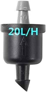 Garden Lawn Sprinkler Irrigation System 50 Pcs Automatic Pressure Compensate Regulator Emitter Agriculture Orchard Steady Flow Dripper Garden Watering Supplies (Color : 20L/H) by Lrjskwzc