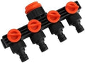 Garden Watering Irrigation Tools 4-way Tap Hose Splitter Drip Manifold Fittings Pipe Connector Set Adapter Faucet Quick Thread by Unknown